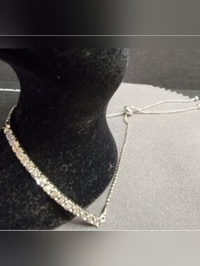 Macy's Diamond Bolo Bracelet (1/10 ct.t.w.) in Sterling Silver